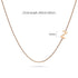 Bold Alphabet Letter Initial Charm Necklace in Rose Gold Tone
